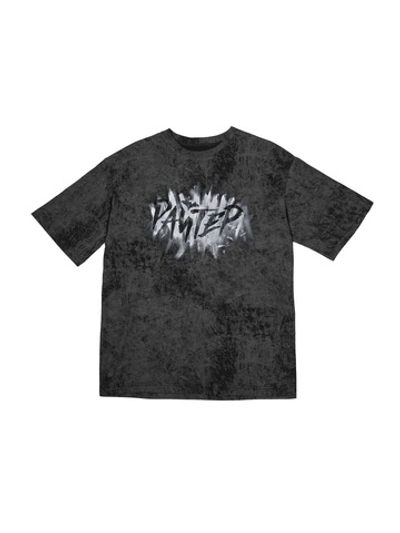 Футболка с набойкой "Райтер". Черно-серая