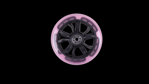 Колесо Comfort 125 R light pink ABEC - 9, LED-подсветка
