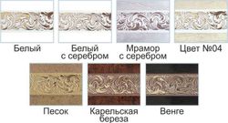 Белый с серебром "Милана" (5см) декоративная планка (бленда)