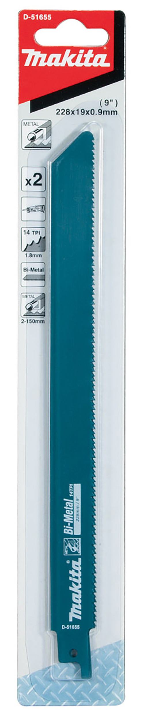 Сабельная пилка для металла 225x0,9x14TPI Makita D-51655