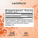 Jarrow Formulas, Лактоферрин, сублимированный, 250 мг, 30 капсул