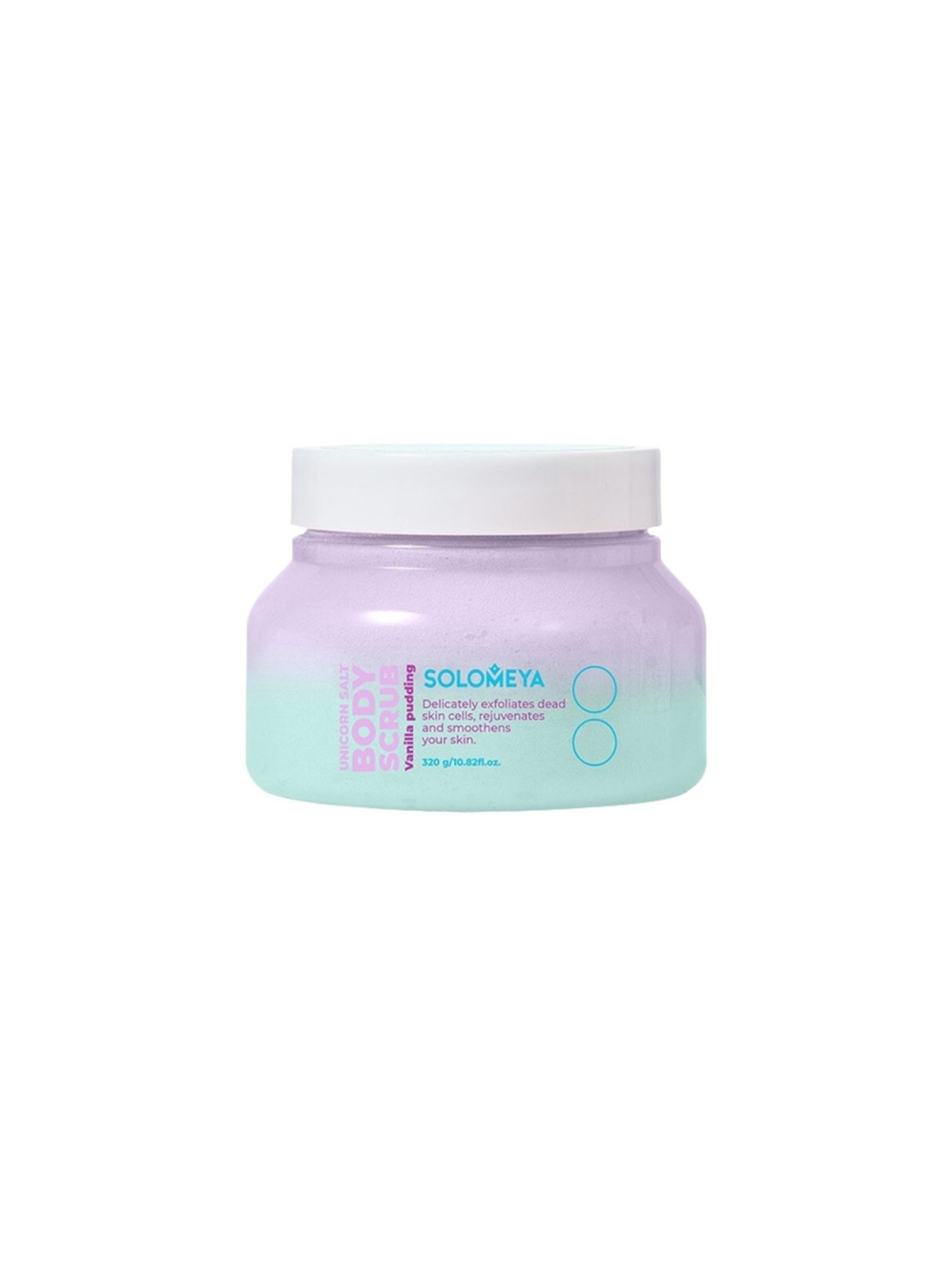 [SOLOMEYA] Скраб для тела солевой Ванильный пудинг Unicorn salt body scrub Vanilla pudding, 320 гр