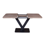 Стол Chester раздвижной  (120+40) дуб эндгрейн, опоры черные