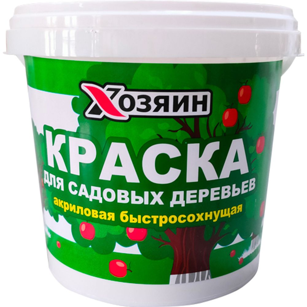 Краска для садовых деревьев 1,5кг Хозяин