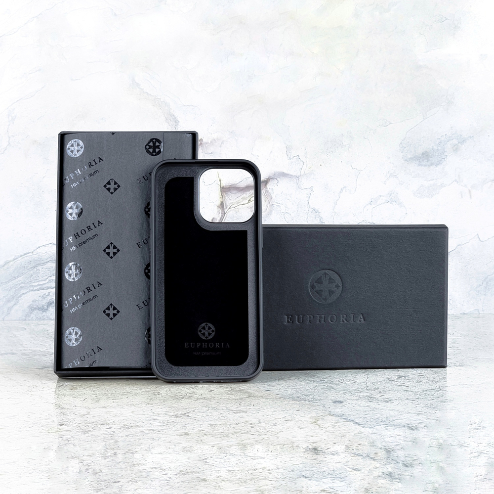 Эксклюзивный чехол iPhone натуральная кожа - Euphoria HM Premium - металл, премиум сегмент