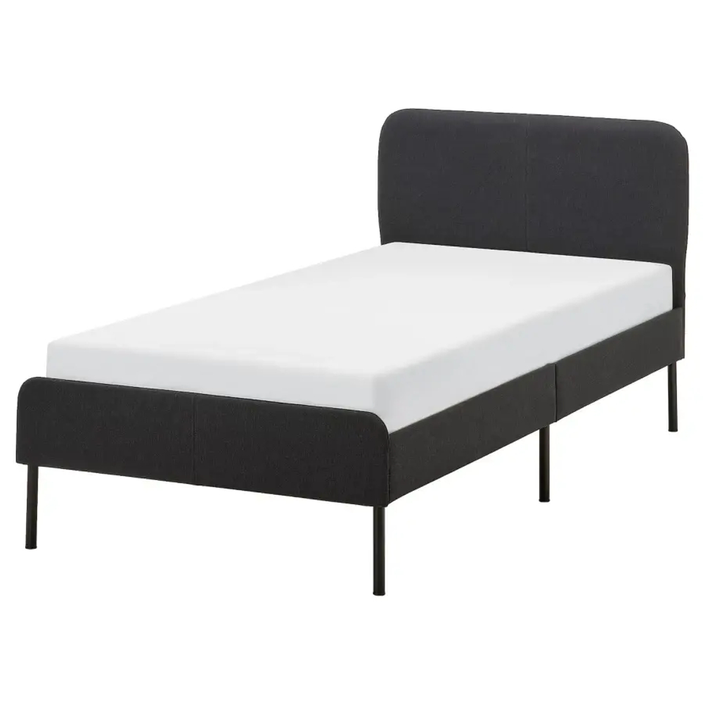 Каркас кровати - SLATTUM IKEA/  СЛАТТУМ  ИКЕА,  206х94 см, черный