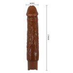 Реалистичный вибратор Pretty Love Rufus, коричневый, 23,8 см