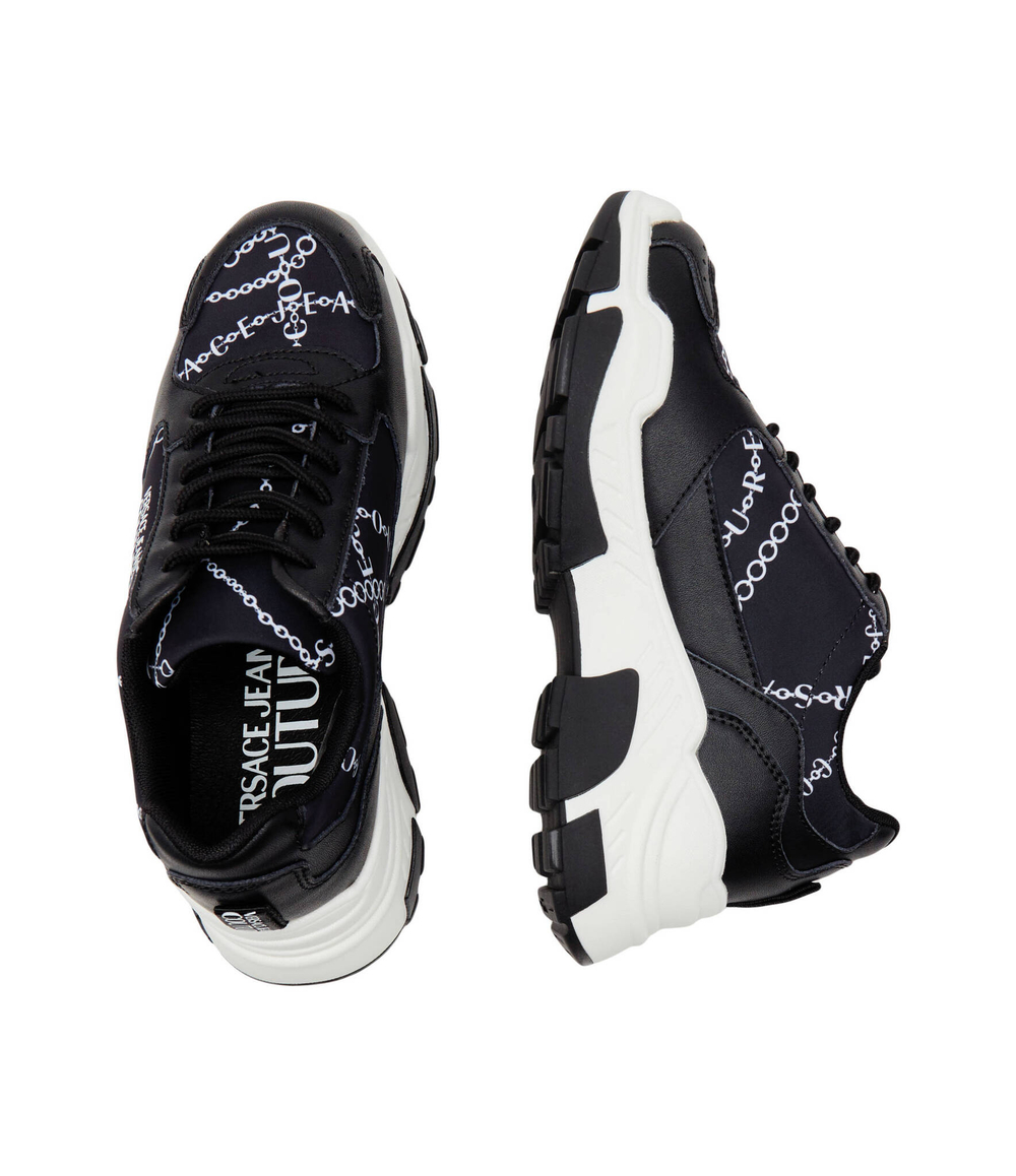 Кожаные кроссовки Versace Jeans Couture - черный(75VA3SP3ZP310)