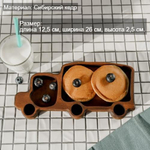 Деревянная менажница "Грузовик" из кедра