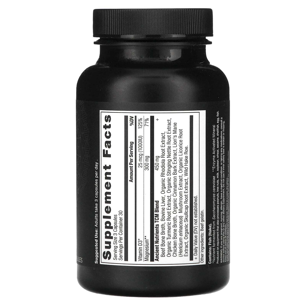 Ancient Nutrition, магний, 90 капсул