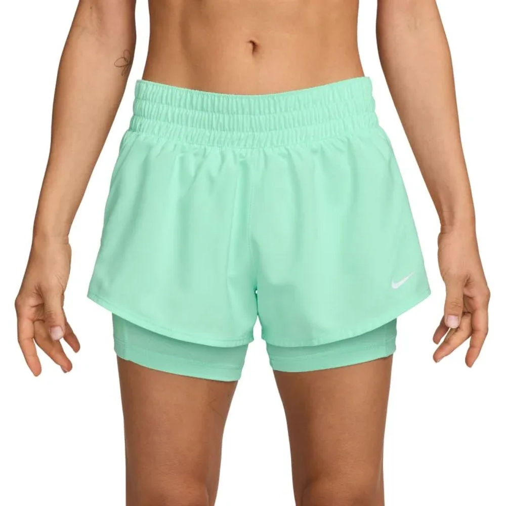 Женские теннисные шорты Nike Dri-Fit One 2-in-1 - mint foam/reflective silver