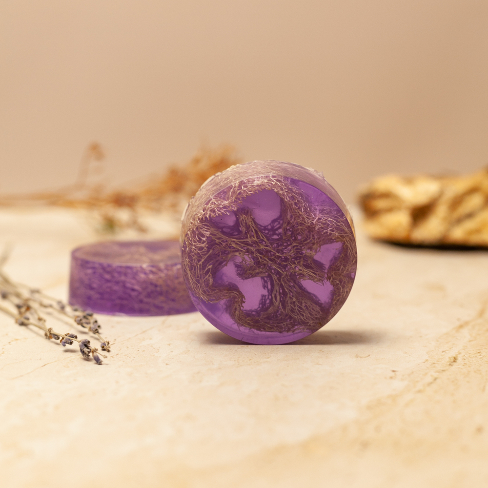 Мыло-скраб с люфой