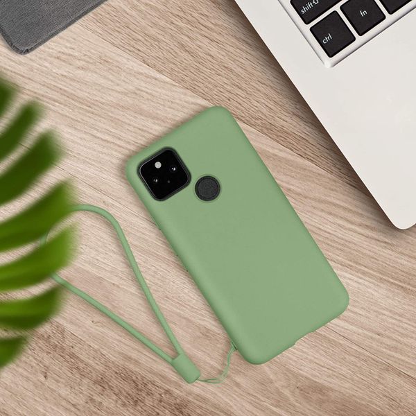Силиконовый противоударный чехол Aioria для Google Pixel 4a (Зеленый)