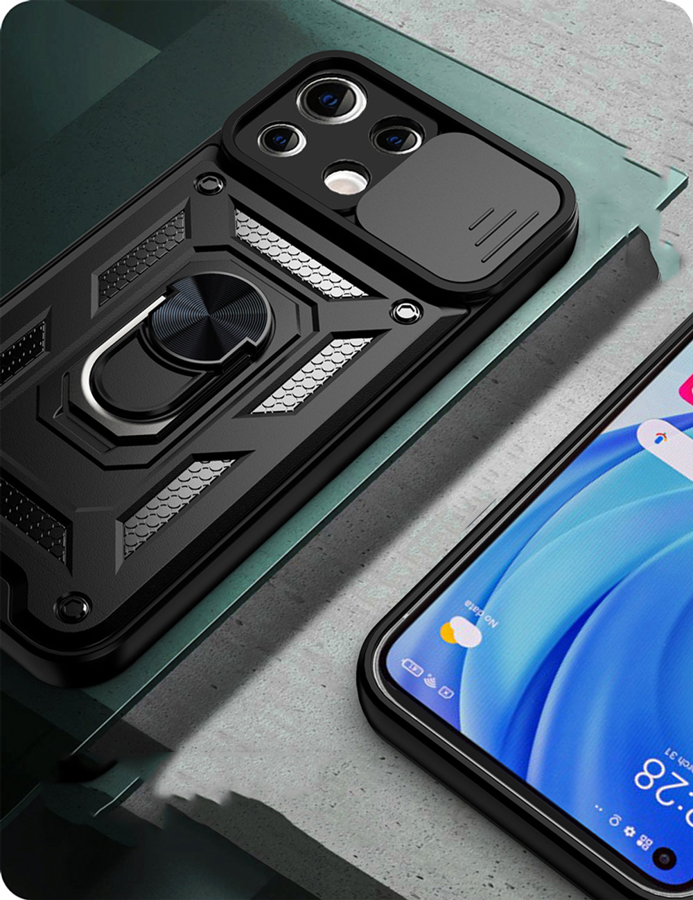 Чехол с кольцом Bumper Case для Xiaomi Mi 11 Lite