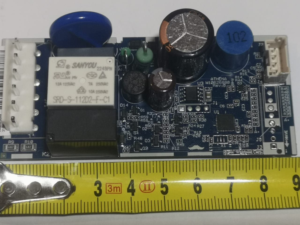 Плата управления холодильника Indesit, Hotpoint-Ariston, Whirlpool Индезит, Аристон, Требует прошивки, синего цвета. С реле SANYOU,W11476575/W11476563