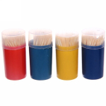 Зубочистки 90-100шт «Классика» в пластиковой банке, цвет банки микс