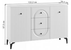Комод Венеция белый шагрень / белый