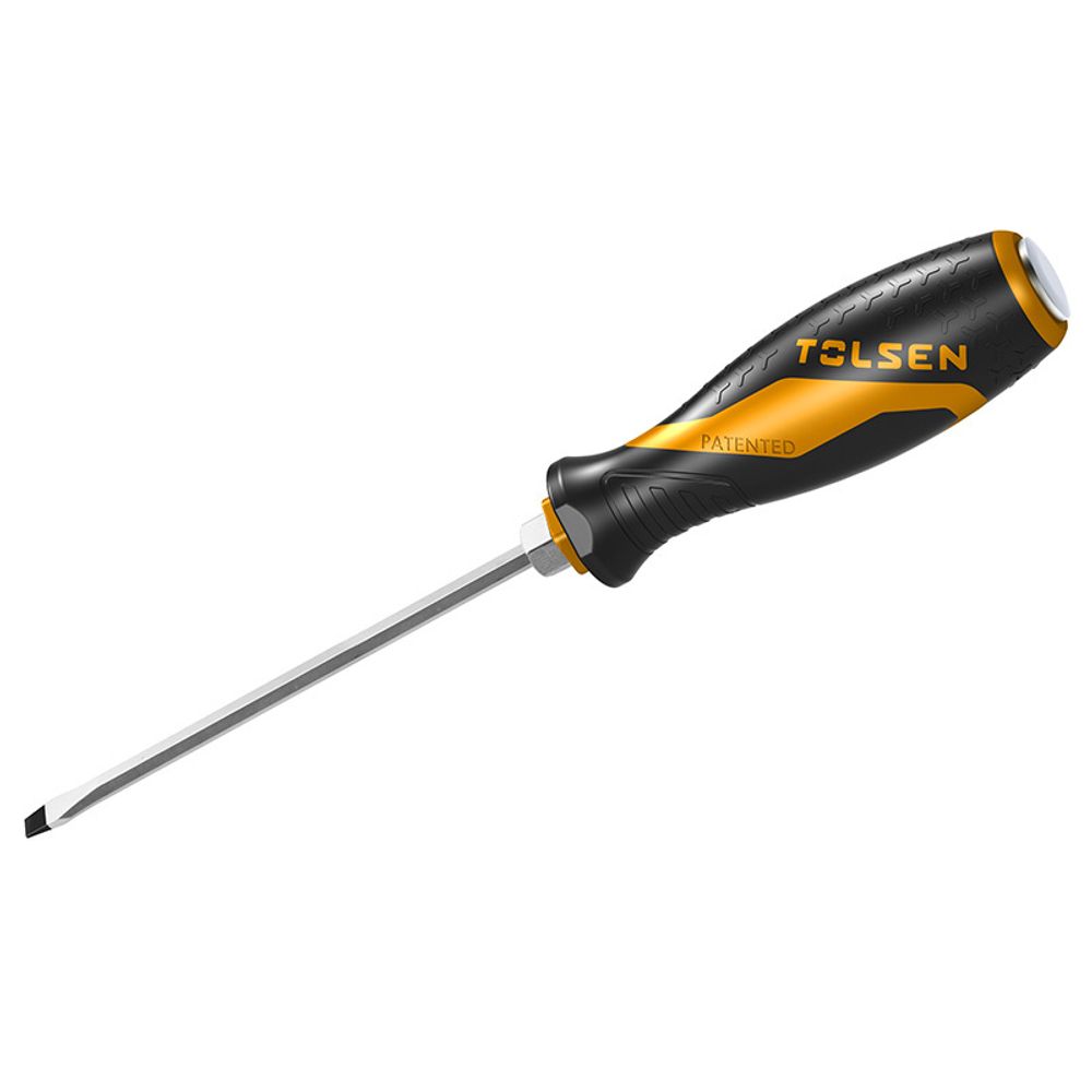 TOLSEN (TT20115) Отвертка шлицевая &quot;GRIPro&quot;, Slotted 6,5 мм, 150 мм, силовая