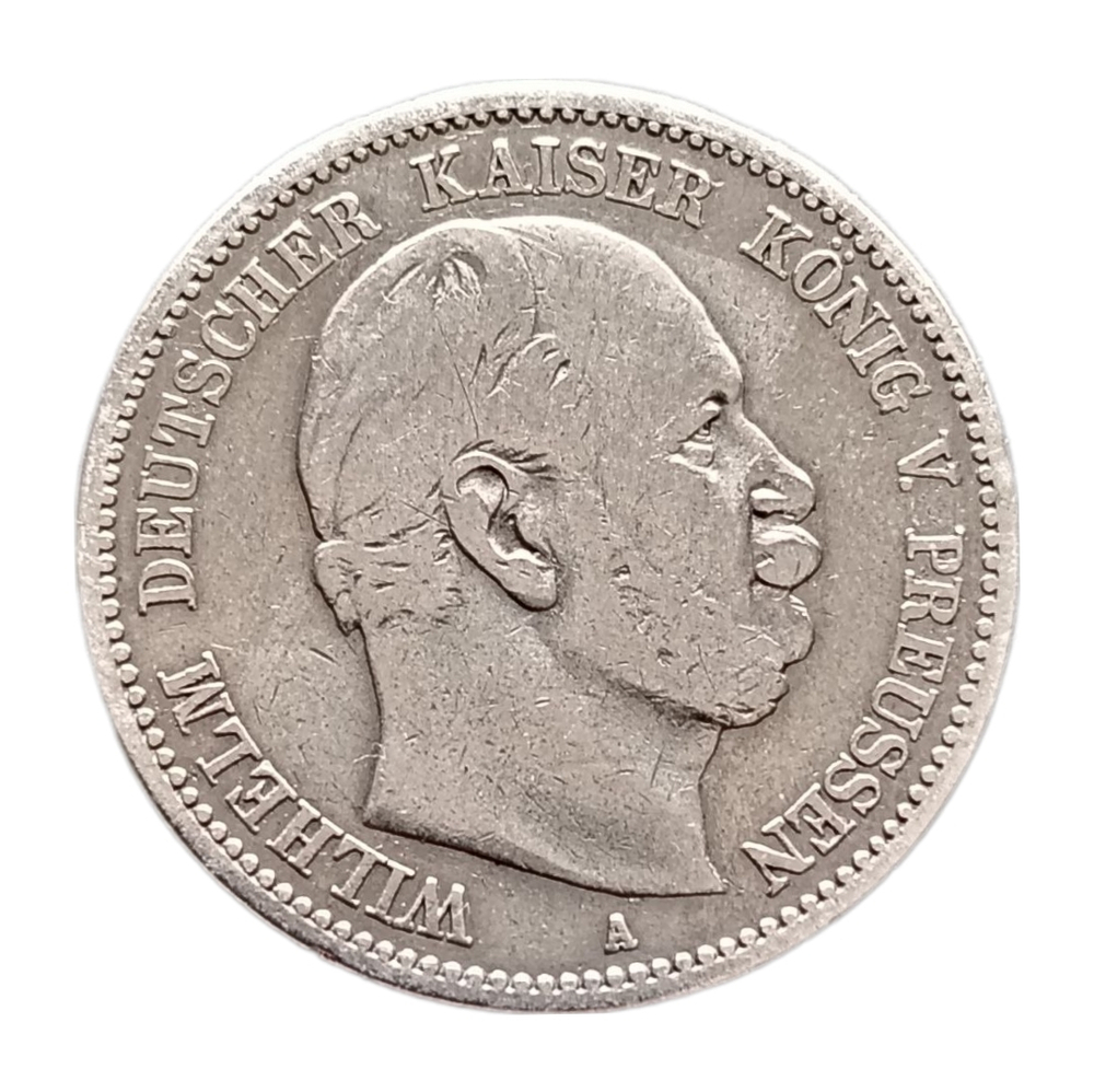 Монета 2 марки Германия (Империя, Пруссия) 1876