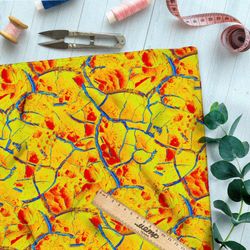 Ткань атлас потрескавшаяся горячая земля