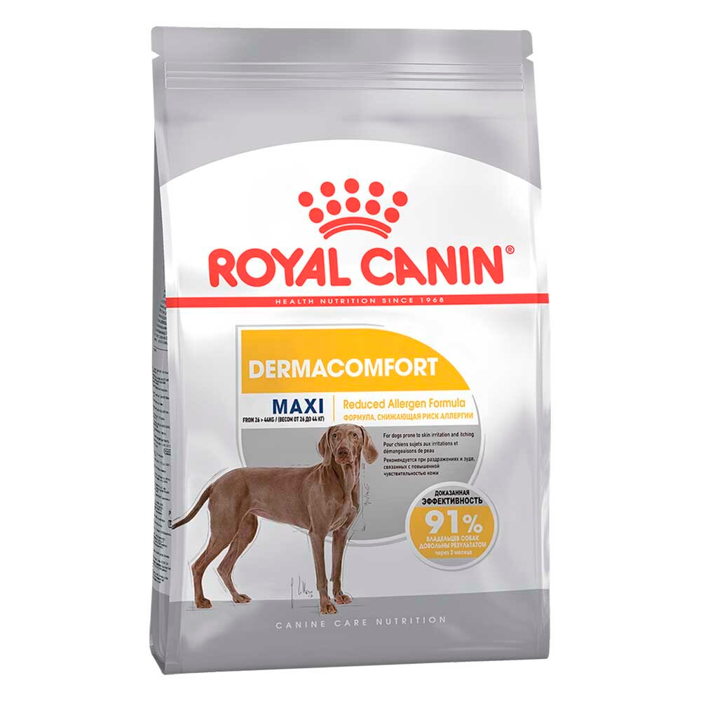Royal Canin Maxi Dermacomfort - корм для собак крупных пород с чувствительной кожей (с 15 месяцев до 5 лет)