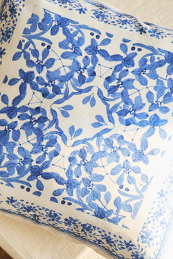 ZARA HOME ЧЕХОЛ ДЛЯ ДЕКОРАТИВНОЙ ПОДУШКИ С ПРИНТОМ «МОЗАЙКА», СИНИЙ