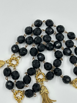 Колье из чёрных бусин Sonia Rykiel