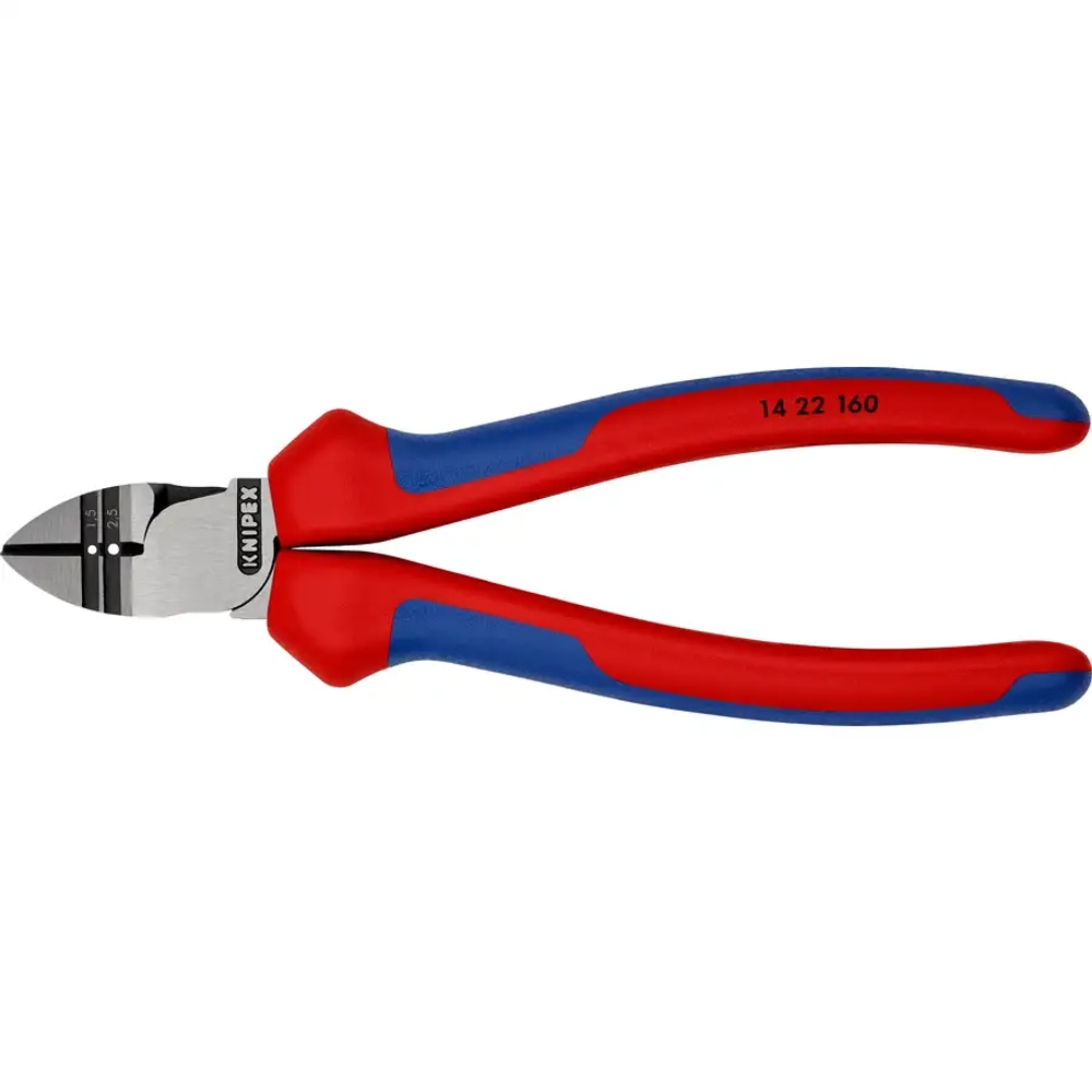 Кусачки боковые для удаления изоляции черненые 160 мм Knipex 14 22 160 SB