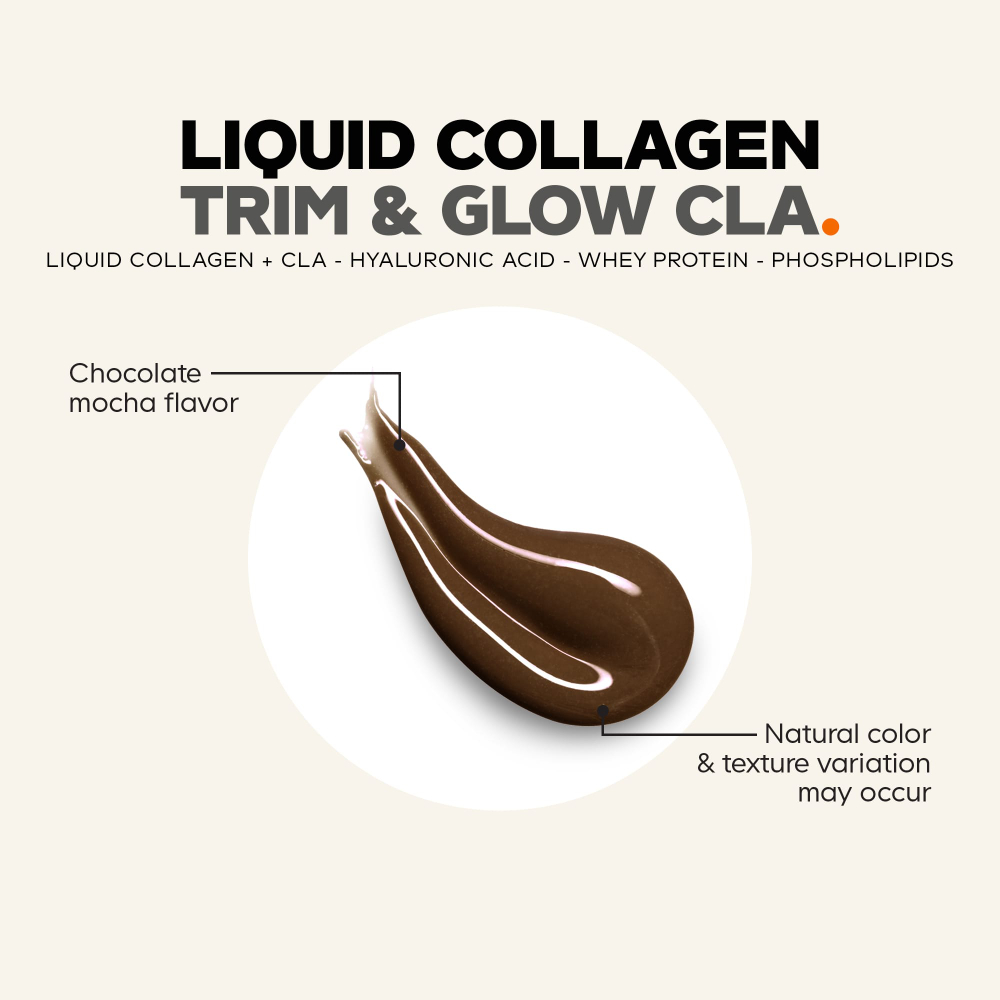 Codeage, Nanofood, жидкий коллаген, Trim & Glow, шоколад и мокко, 450 мл (15,22 жидк. унции)