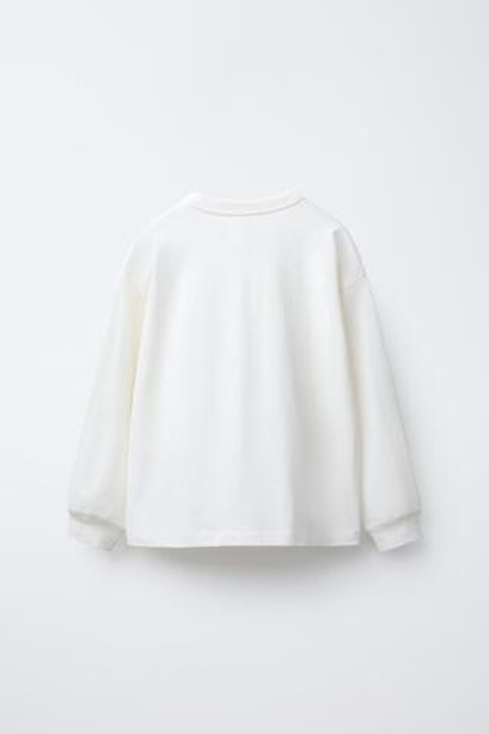 ZARA Х CHAMPION ® ФУТБОЛКА С НАШИВКАМИ, БЕЛЫЙ