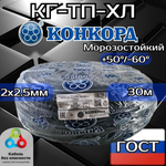 Кабель силовой гибкий КГ ТП-ХЛ 2х2,5 (N) 380/660-3 ГОСТ 24334-2020 (Конкорд) 30м