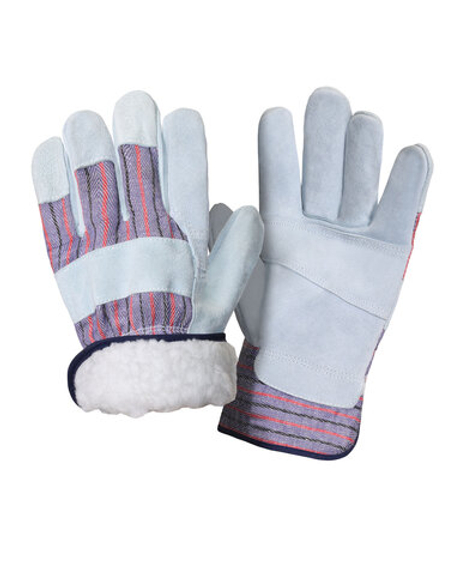 Перчатки спилковые комбинированные утепленные Safeprotect ЮГРА (меховые) р. 10,5