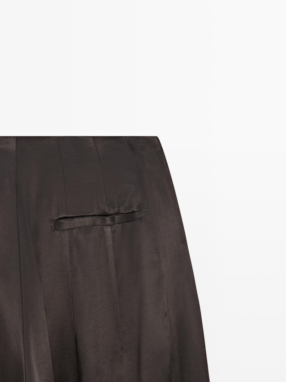 Massimo Dutti Атласные брюки-баллоны - Limited Edition, шоколадный