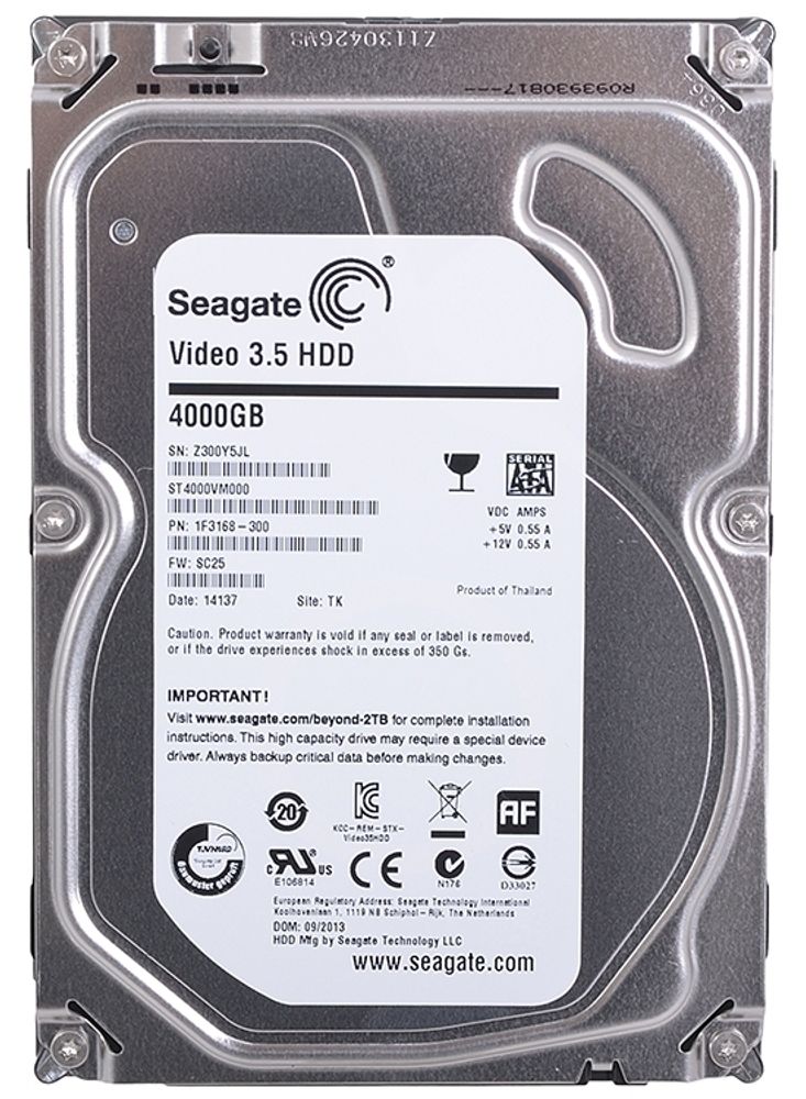 Жесткий диск Seagate Video 3.5&quot; 4Tb SATA 6Gb/s ST4000VM000