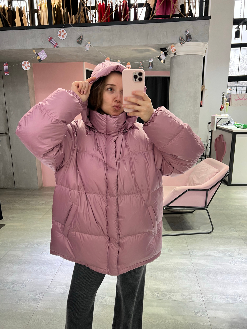 Пуховик Marshmallow розовый