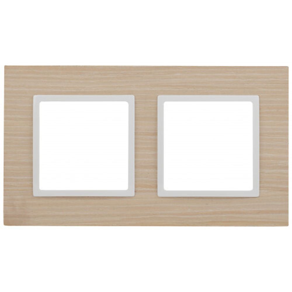14-5302-01 ЭРА Рамка на 2 поста, дерево, Эра Elegance, белён.дуб-бел