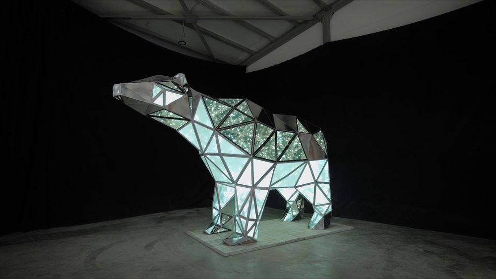 Полигональный светодиодный "Медведь"