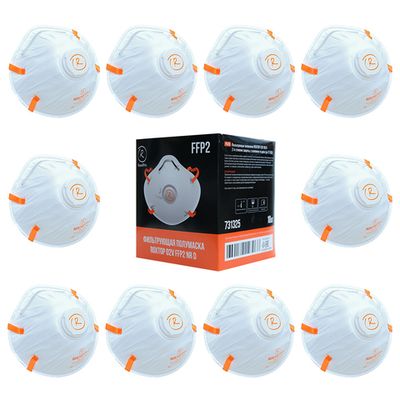 Респиратор одноразовый противопыльный с клапаном выдоха RoxelPro 731325 ROXTOP 02V FFP2 (10 шт)