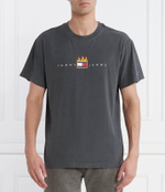 Футболка LINEAR FIRE FLAG Tommy Jeans - графитовый(DM0DM17738)