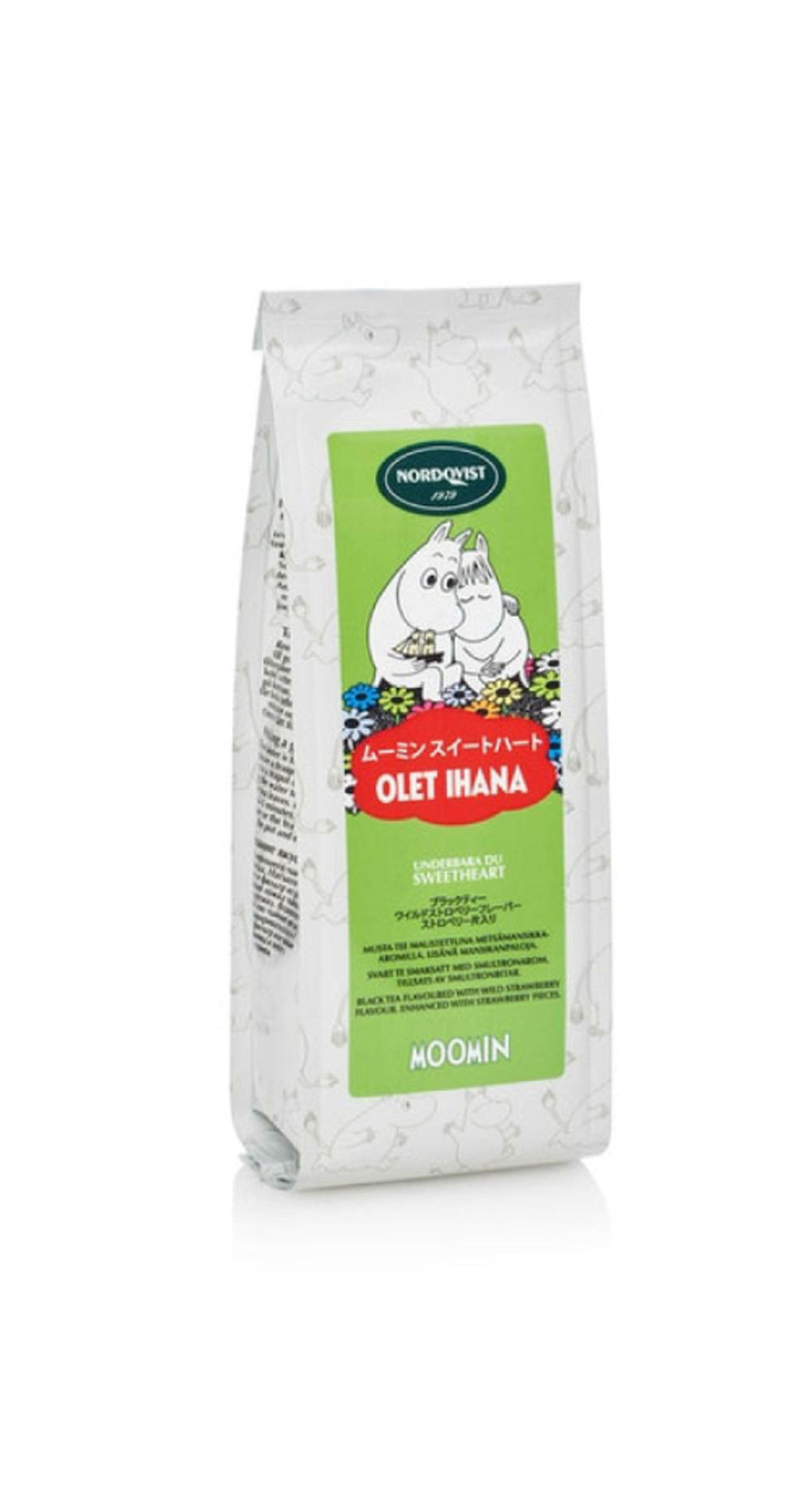 Чай ЧЕРНЫЙ Moomin с ароматом и кусочками сушеной клубники ТМ Nordqvist, 80 г