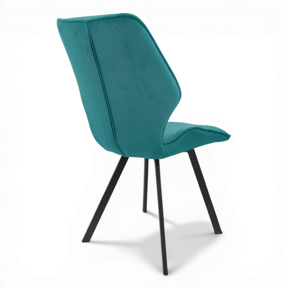 Стул "Раф" (арт. 342), велюр Бренди В15 мятный, ножки черные.