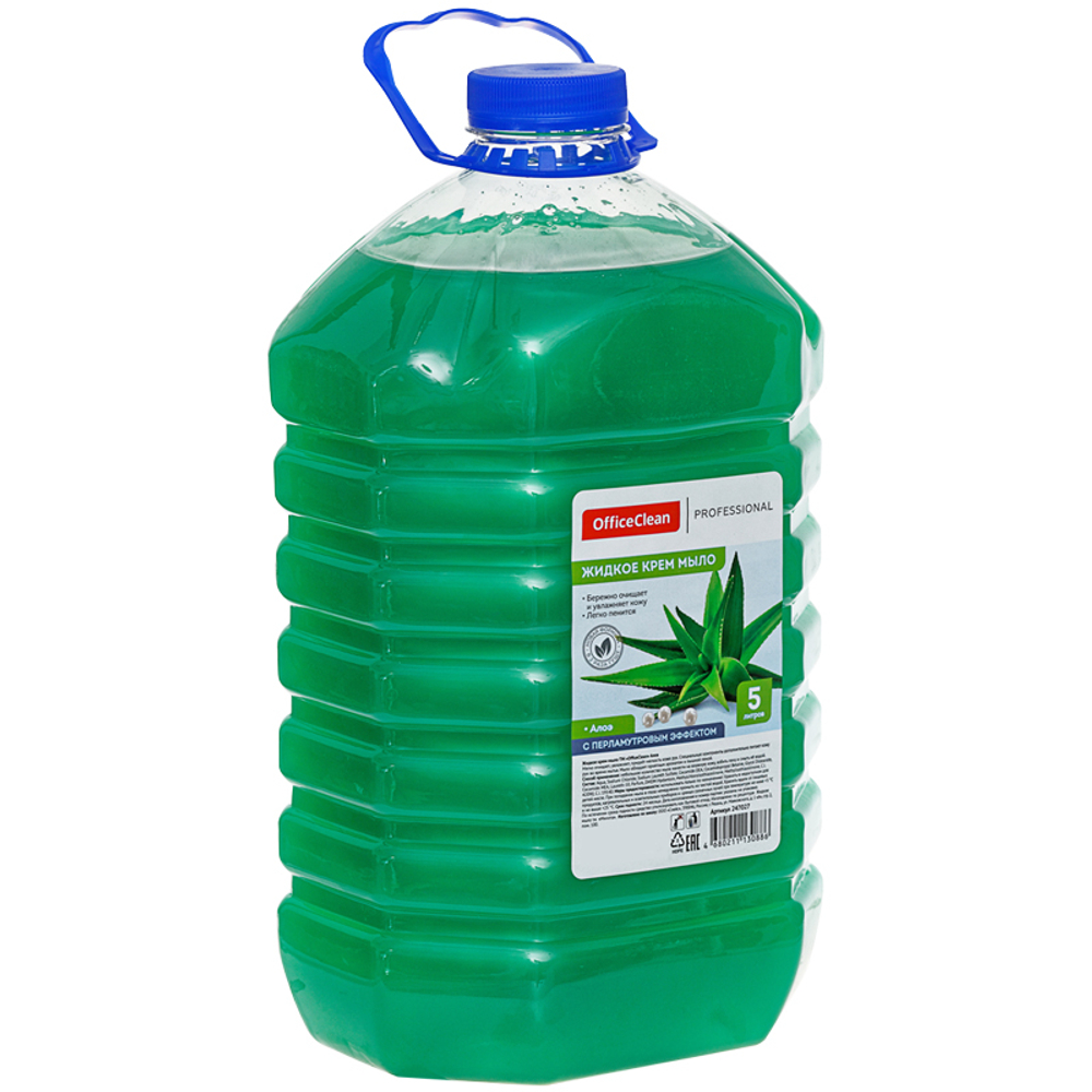Мыло жидкое OfficeClean Professional "Алоэ" в канистре, 5 литров