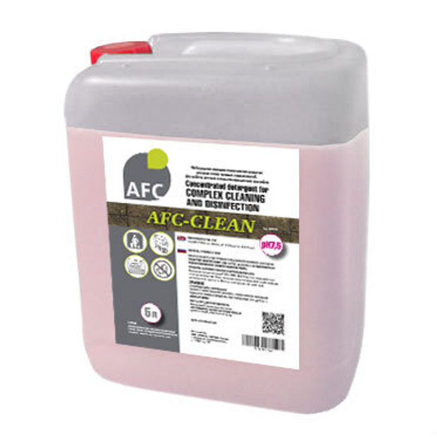 Нейтральное моющее средство для комплексной уборки и дезинфекции помещений, AFC-CLEAN
