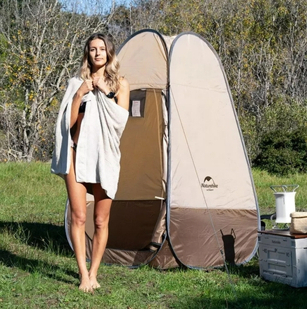Палатка Naturehike быстрораскрываемая, душ-туалет, 115х115х190 см, коричневый