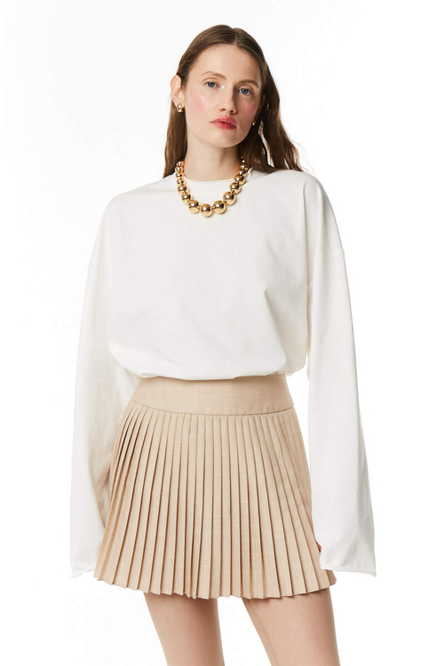 Жилет из костюмной ткани, молоко