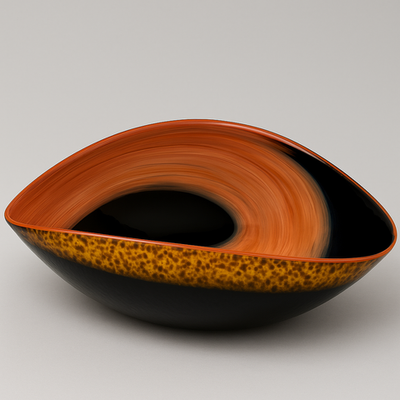 Ваза «Карточчио Неро Спирале Аранчиа Медио»