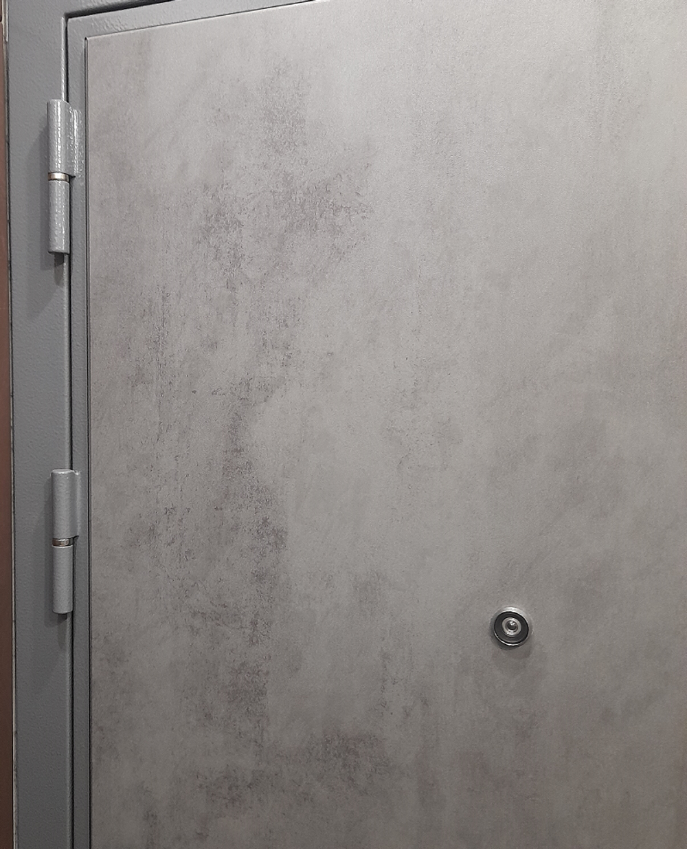 Входная металлическая дверь RеX (РЕКС) 290 Темный бетон / ФЛ-119 Силк сноу
