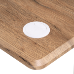 Компьютерный стол Woodville Маркос с механизмом подъема 140х80х75 дуб вотан, черный, ножки черные