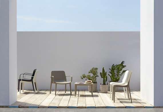 Стул пластиковый Ginevra, тортора