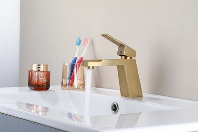 10095-D Смеситель для умывальника (Мат. Золото) HansenPRO (10/1шт)